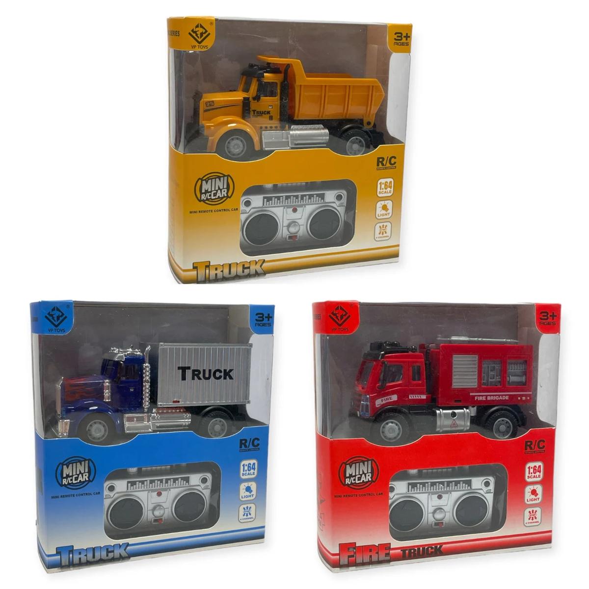 ASSORTED REMOTE CONTROL FIRE BRIGADE TRUCK WITH LIGHTS 16CM. RC20311 \\\KD34851