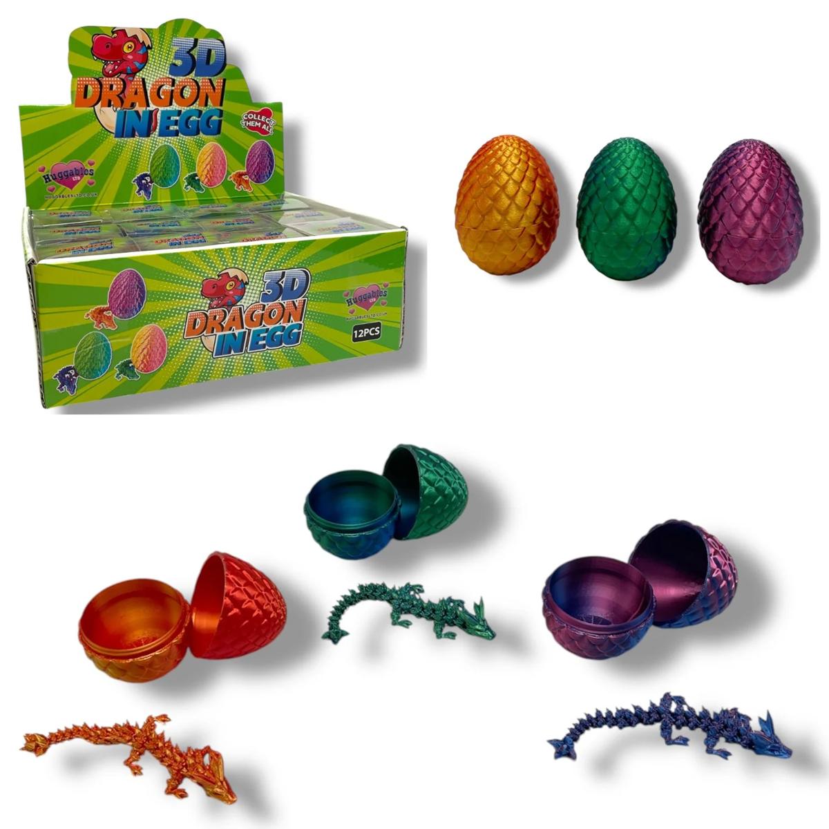 ASSORTED 3D EFFECT DRAGON WITH EGG 13CM. HU8097 \\\KD34856