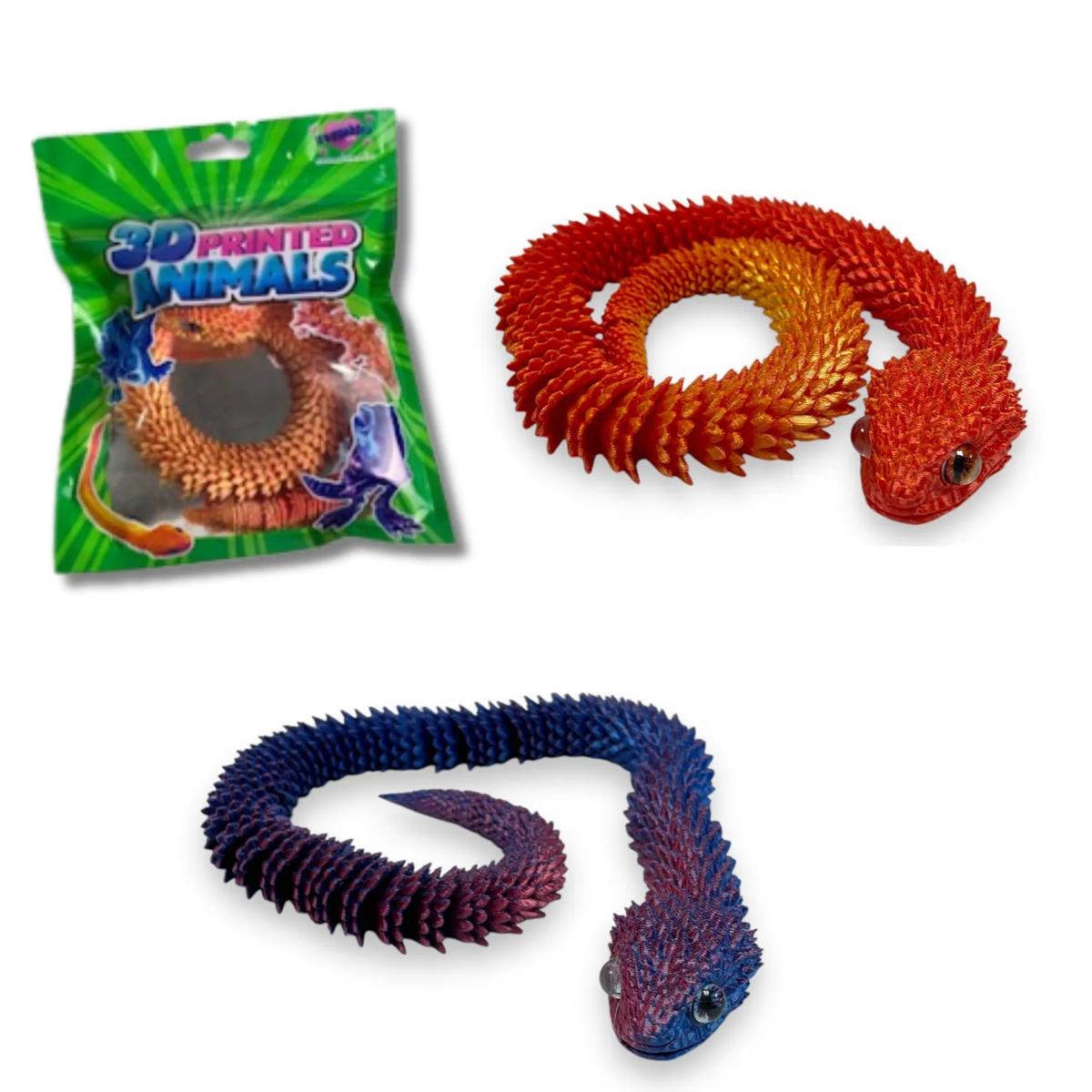 ASSORTED 3D PRINTED SNAKE 45CM. HU8096 \\\KD34863