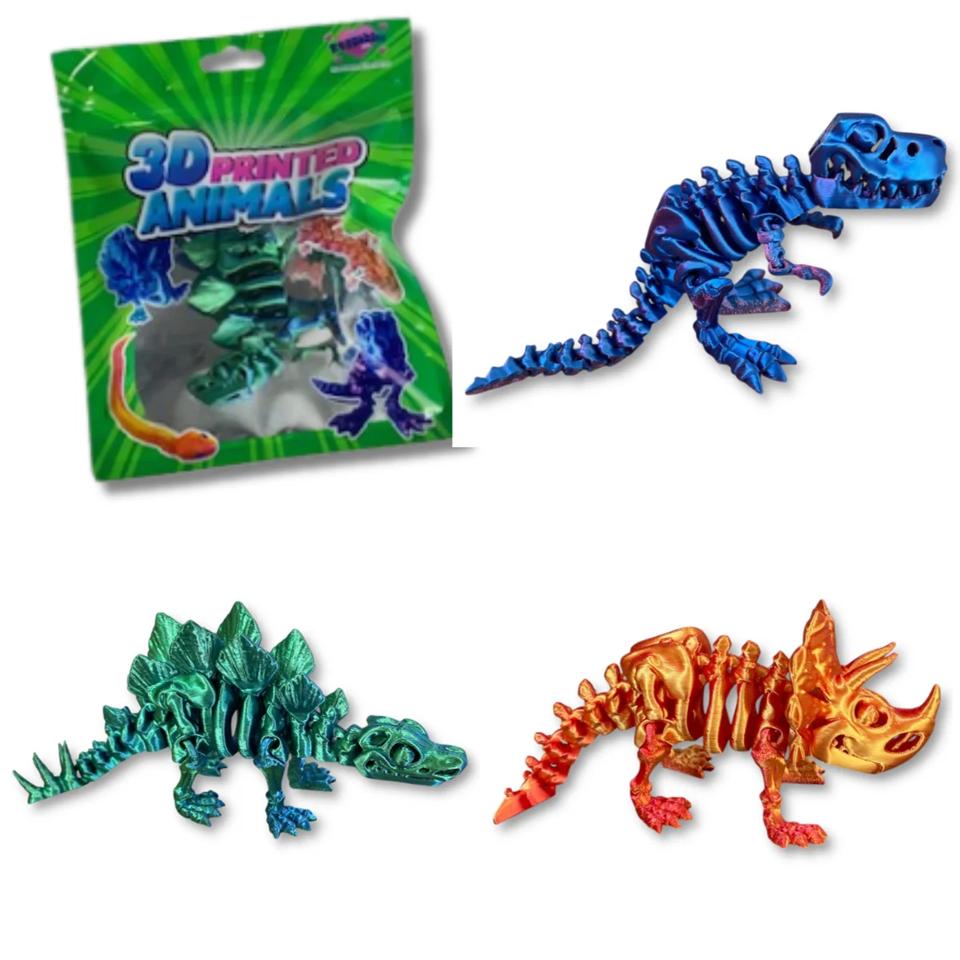 ASSORTED 3D EFFECT DINOSAURS 13CM. HU8090 \\\KD34864