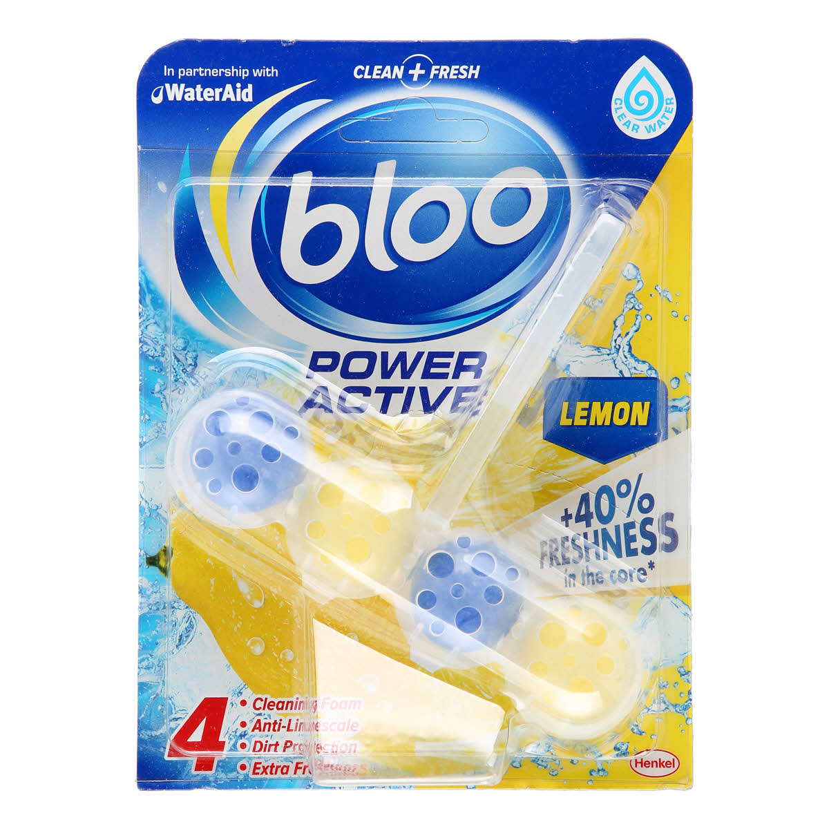 BLOO POWER ACTIVE TOILET RIM BLOCK LEMON 50GM. RY11016 \\\KD34900