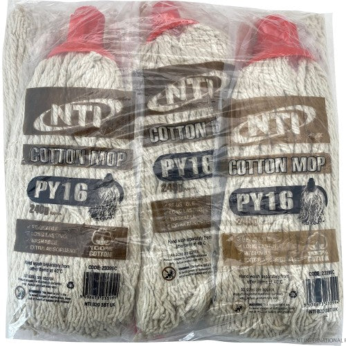 NTI COTTON MOP HEAD PY16 240G PLASTIC SOCKET. 23399C \\\KD34928