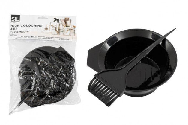 SIL HAIR COLOURING BRUSH AND BOWL SET. BE0053 \\\KD34949