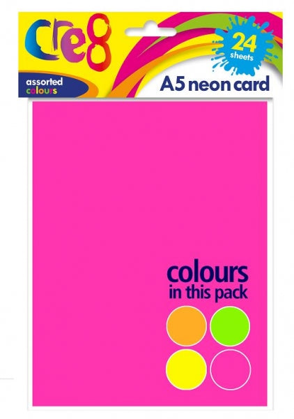CRE8 A5 NEON CARD 20 SHEETS. P2004 \\\KD34953