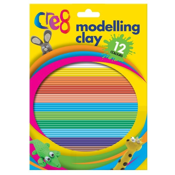 CRE8 12 COLOURS MODELLING CLAY. P2628 \\\KD34955