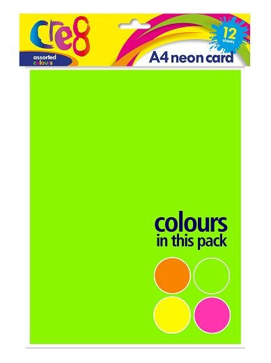 CRE8 A4 NEON CARDS 10 SHEETS. P2003 \\\KD34957