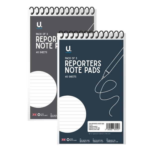 U.WRITE SPIRAL NOTE PAD 3/PK. P1004 \\\KD34964