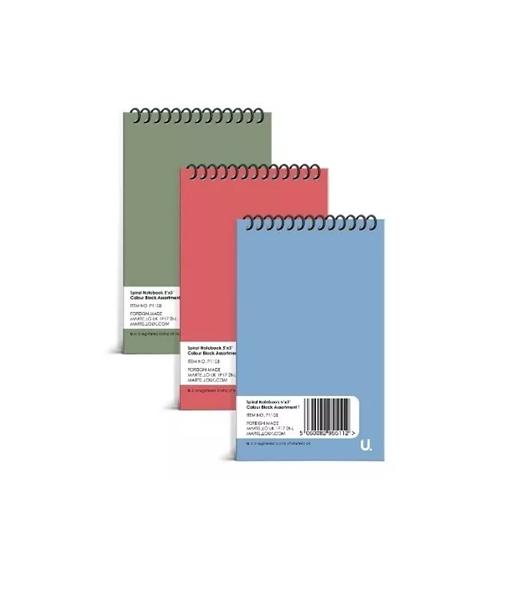 U.WRITE POCKET SIZED SPIRAL NOTEPADS 5/PK. P2530 \\\KD34965