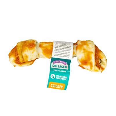 PURE BREED COLLAGEN KNOTS LARGE CHICKEN BONE 80GM. OL323899 \\\KD34973