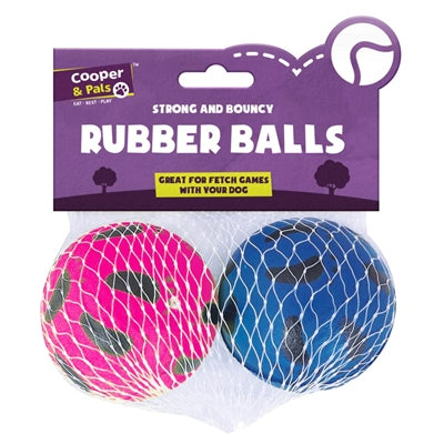 COOPER & PALS STRONG AND BOUNCY RUBBER BALLS 2/PK. OL306585 \\\KD34977