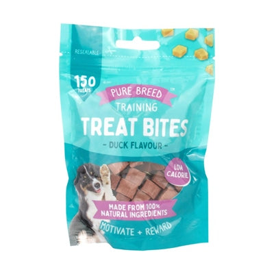 PURE BREED DUCK FLAVOUR TREAT BITES 100GM. OL323888 \\\KD34981
