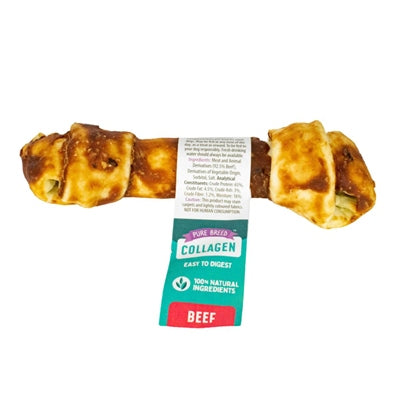 PURE BREED COLLAGEN KNOTS LARGE BEEF BONE 80GM. OL323932 \\\KD34982