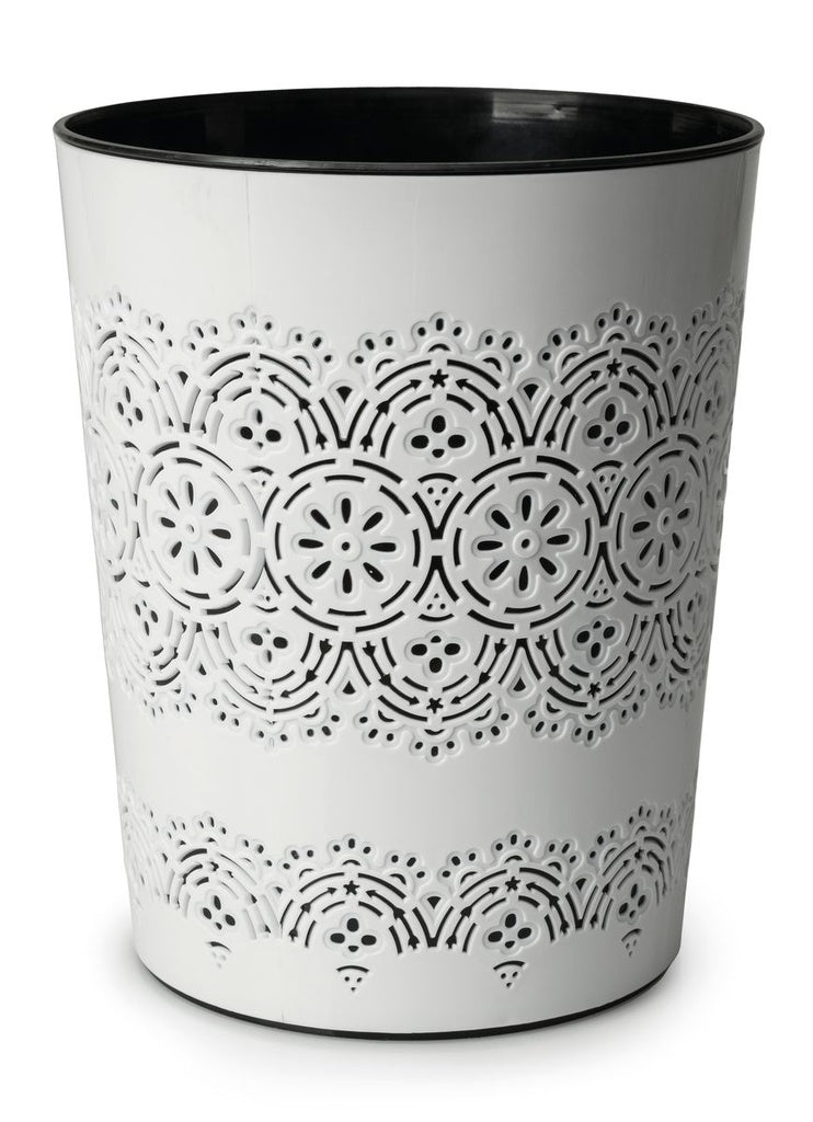 BLUE CANYON 9 LITRE FLORA WASTE CONTAINER BASKET STORAGE BIN  - WHITE. BA3310WH \\\KD35012