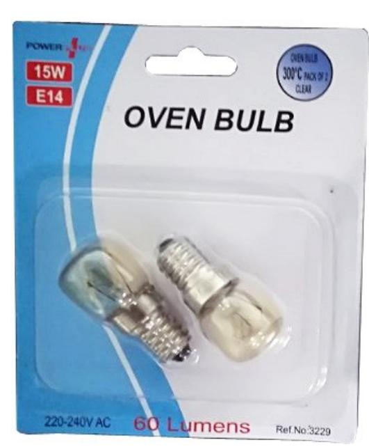 POWER PLUS 15W E14 60 LUMENS OVEN BULBS 2/PK. 3229 \\\KD35027