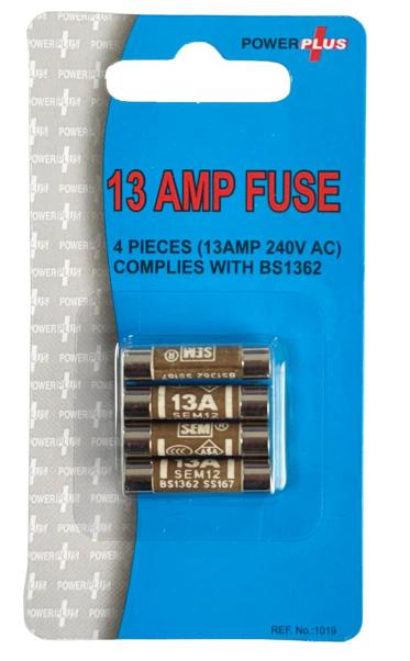 POWER PLUS 13AMP FUSES 4/PK. 1019 \\\KD35031