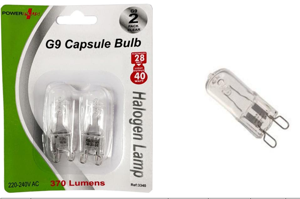 POWER PLUS G9 370 LUMENS CAPSULE BULB 2/PK. 3340 \\\KD35046