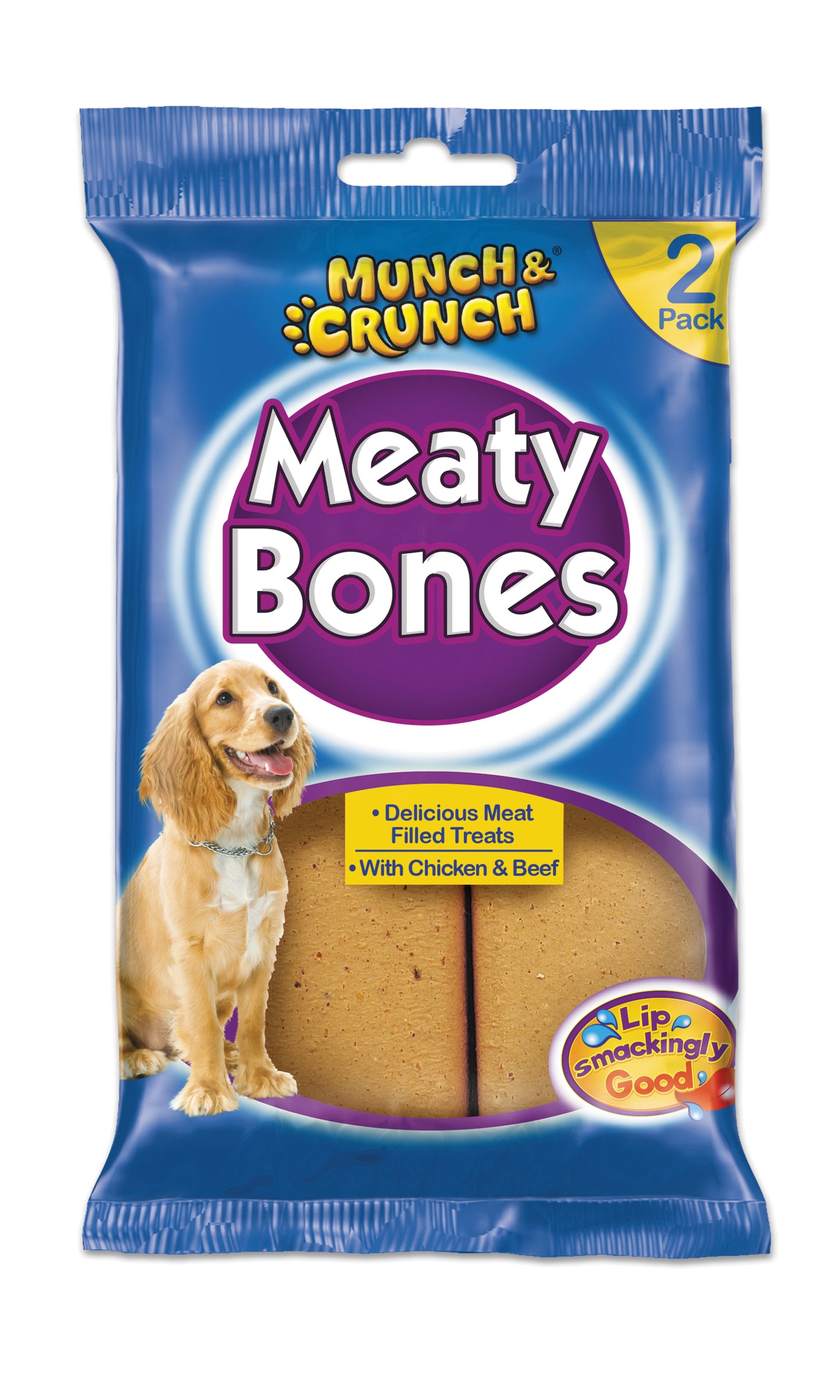 MUNCH & CRUNCH MEATY BONES 140GM 2/PK. MC0124A \\\KD35095
