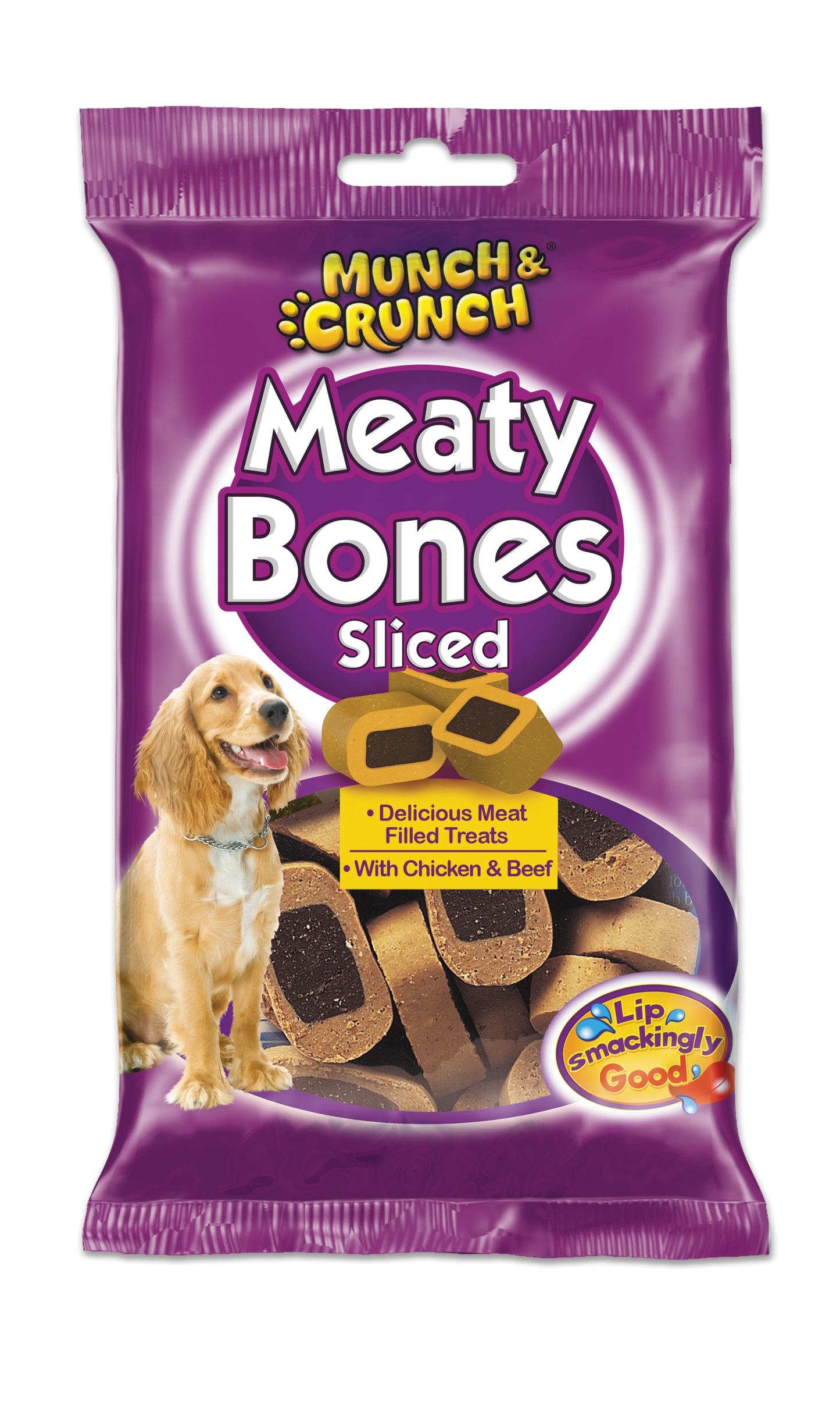 MUNCH & CRUNCH MEATY BONES SLICED 140GM. MC0123A \\\KD35101