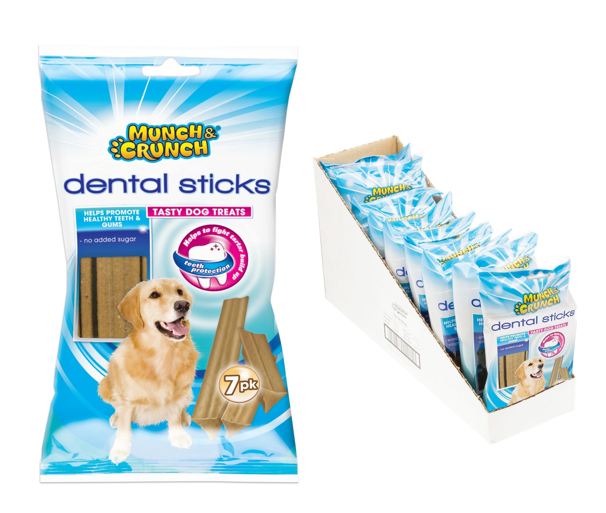 MUNCH & CRUNCH DENTAL STICKS 7/PK. MC0131 \\\KD35104