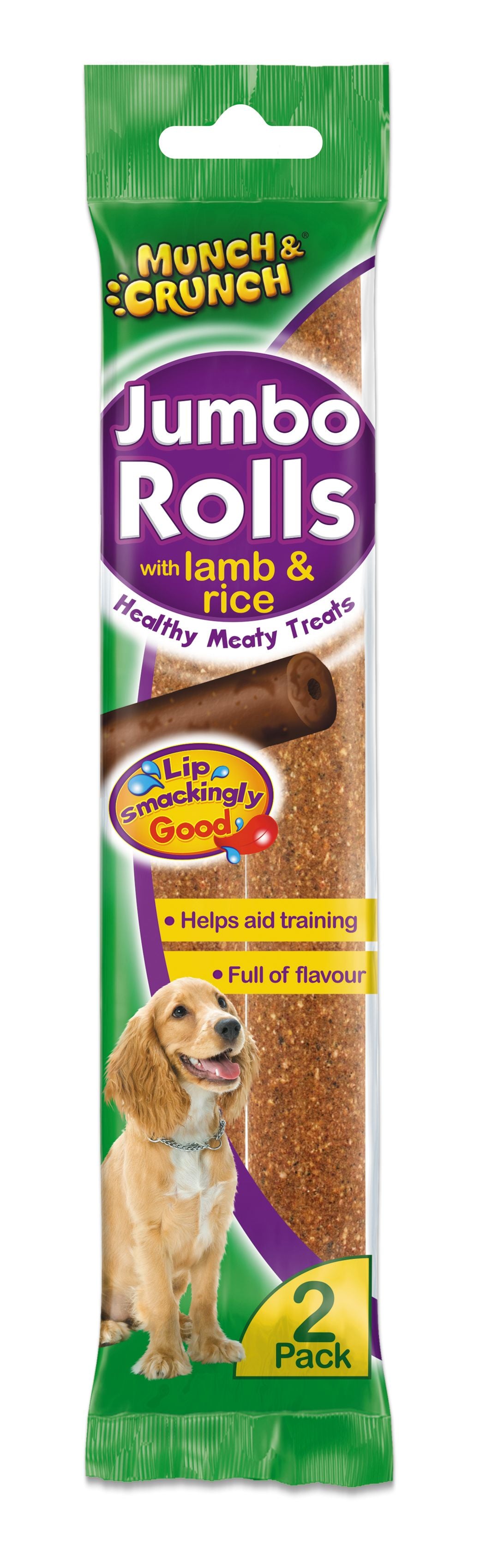 MUNCH & CRUNCH JUMBO ROLLS WITH LAMB & RICE 2/PK. MC0143 \\\KD35107