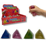 ASSORTED COLOUR GLITTER PYRAMID 7CM. HU8084 \\\KD35141
