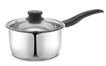 HIGHLANDS STAINLESS STEEL SAUCEPAN WITH GLASS LID 16CM. PAN21 \\\KD35149