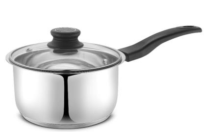 HIGHLANDS STAINLESS STEEL SAUCEPAN WITH GLASS LID 20CM. PAN23 \\\KD35151