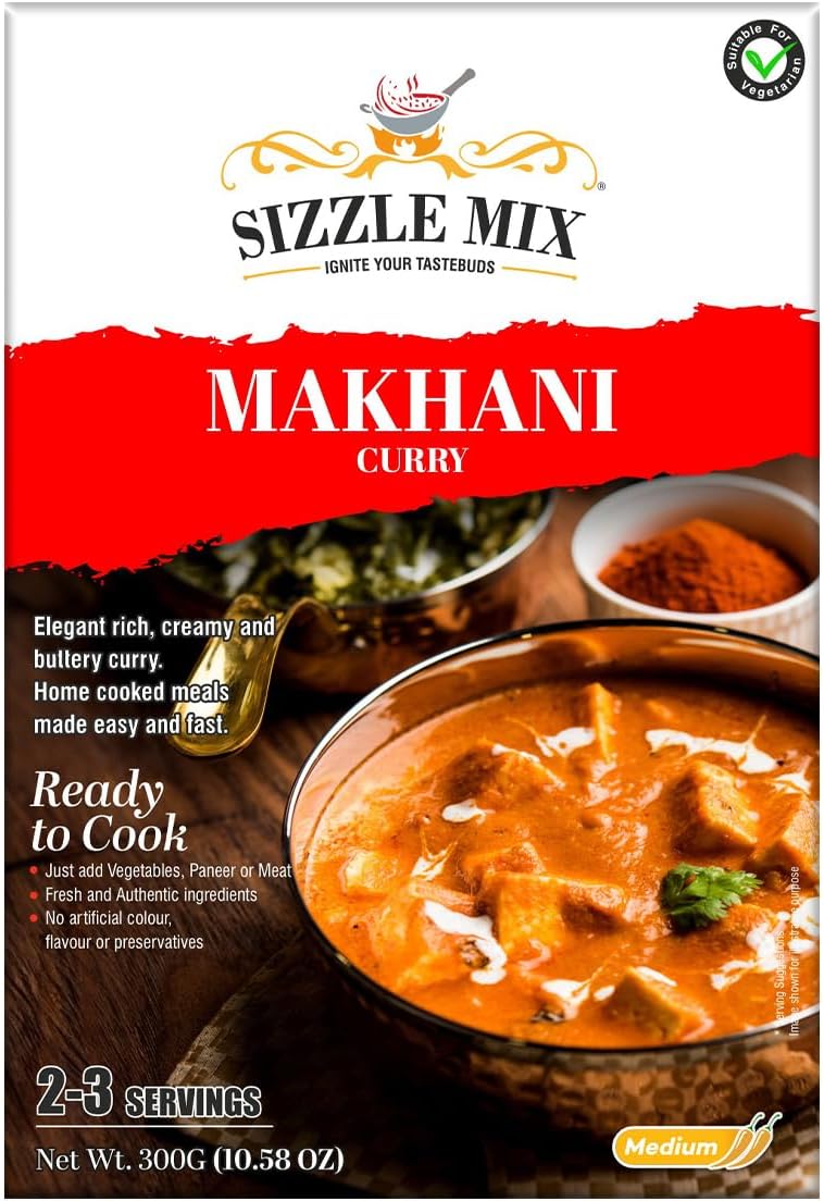 SIZZLE MIX PANEER / CHICKEN MAKHANI CURRY GRAVY 300G â€“ MEDIUM SPICE. 298053 \\\KD35157