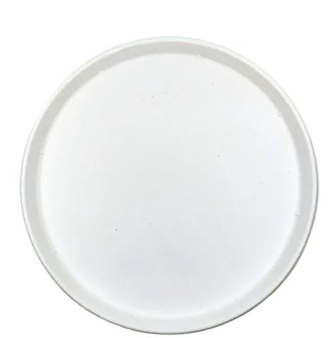 NATURAL LEAF BAGASSE ROUND WHITE PIZZA PLATE 12.5"/ 317MM 25/PK. 10340.125 \\\KD35235