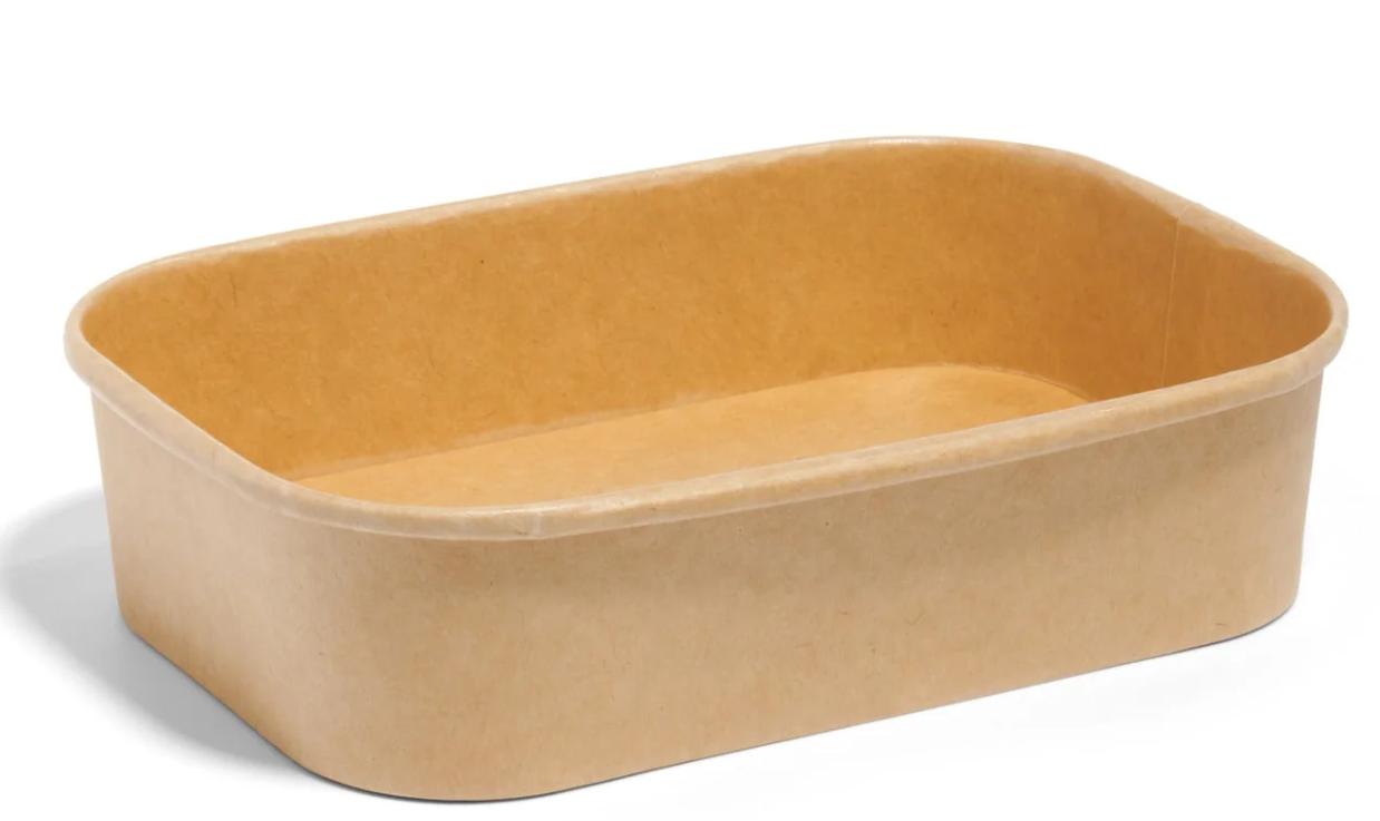 GRAB & GO BROWN PAPER RECTANGLE FOOD CONTAINER 26OZ / 750ML 50/PK. 11051.075 \\\KD35239