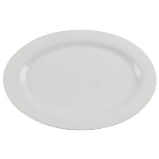 MELAMINE WHITE OVAL PLATTER 13" / 33CM \\\KD35271