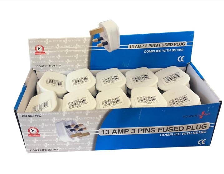 POWER PLUS 13AMP 3 PINS FUSED PLUG. PP1042 \\\KD35282