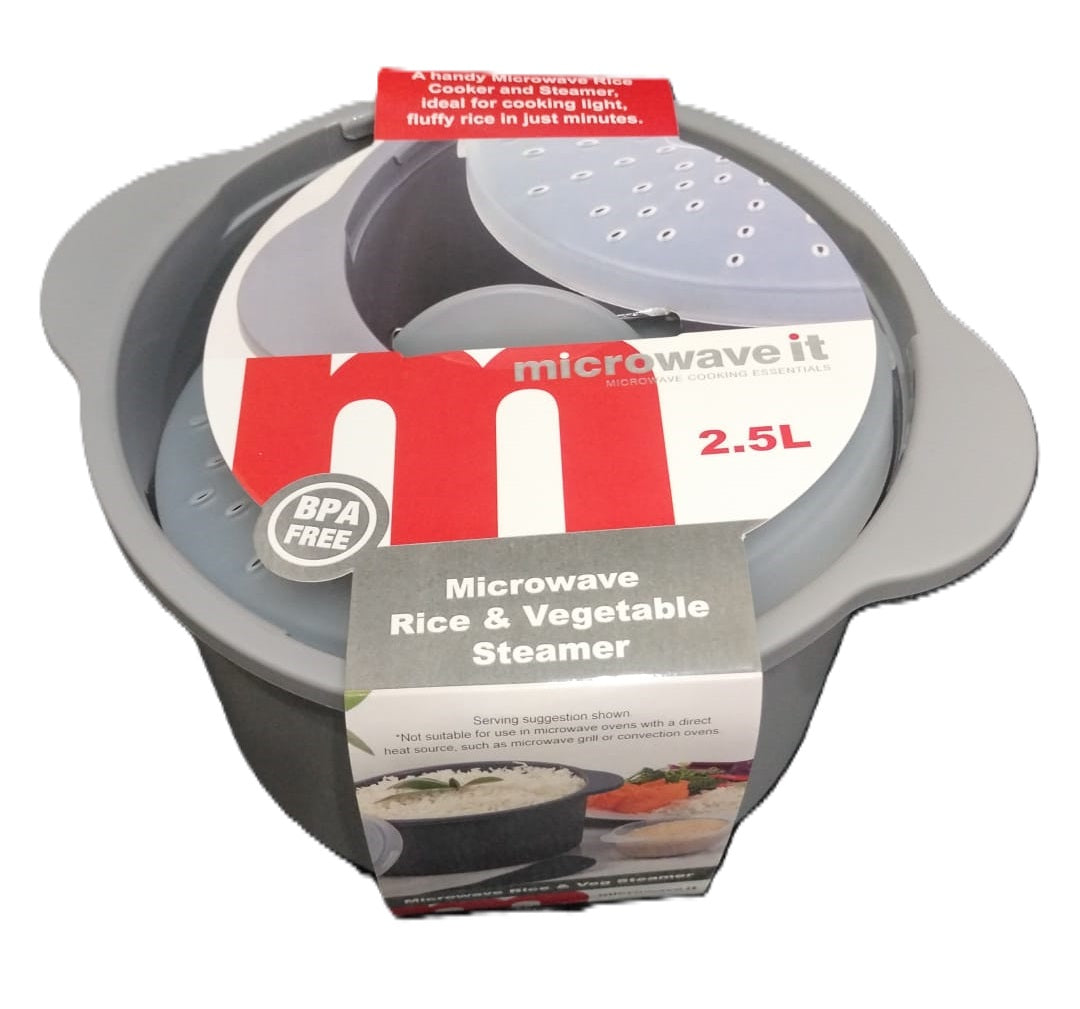 MICROWAVE IT RICE & VEGETABLE STEAMER 2.5LTR. PP356 \\\KD35289