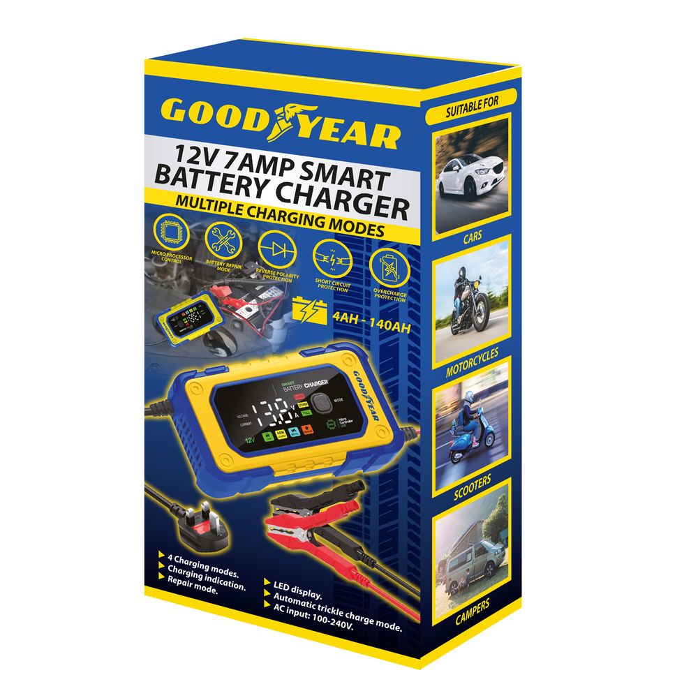 GOODYEAR 12V 7AMP SMART BATTERY CHARGER. DT901041 \\\KD35291