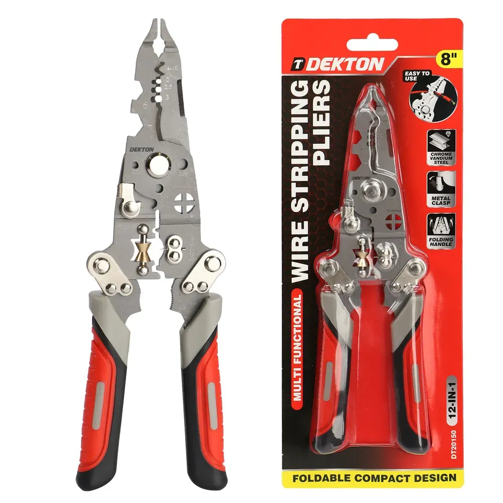 DEKTON MULTI FUNCTIONAL WIRE STRIPPING PLIERS 8". DT20150 \\\KD35295