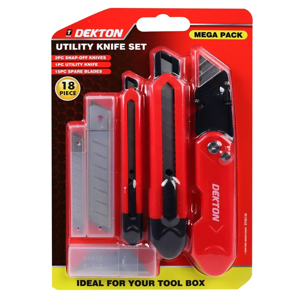 DEKTON 18PCS UTILITY KNIFE SET. DT60135 \\\KD35298