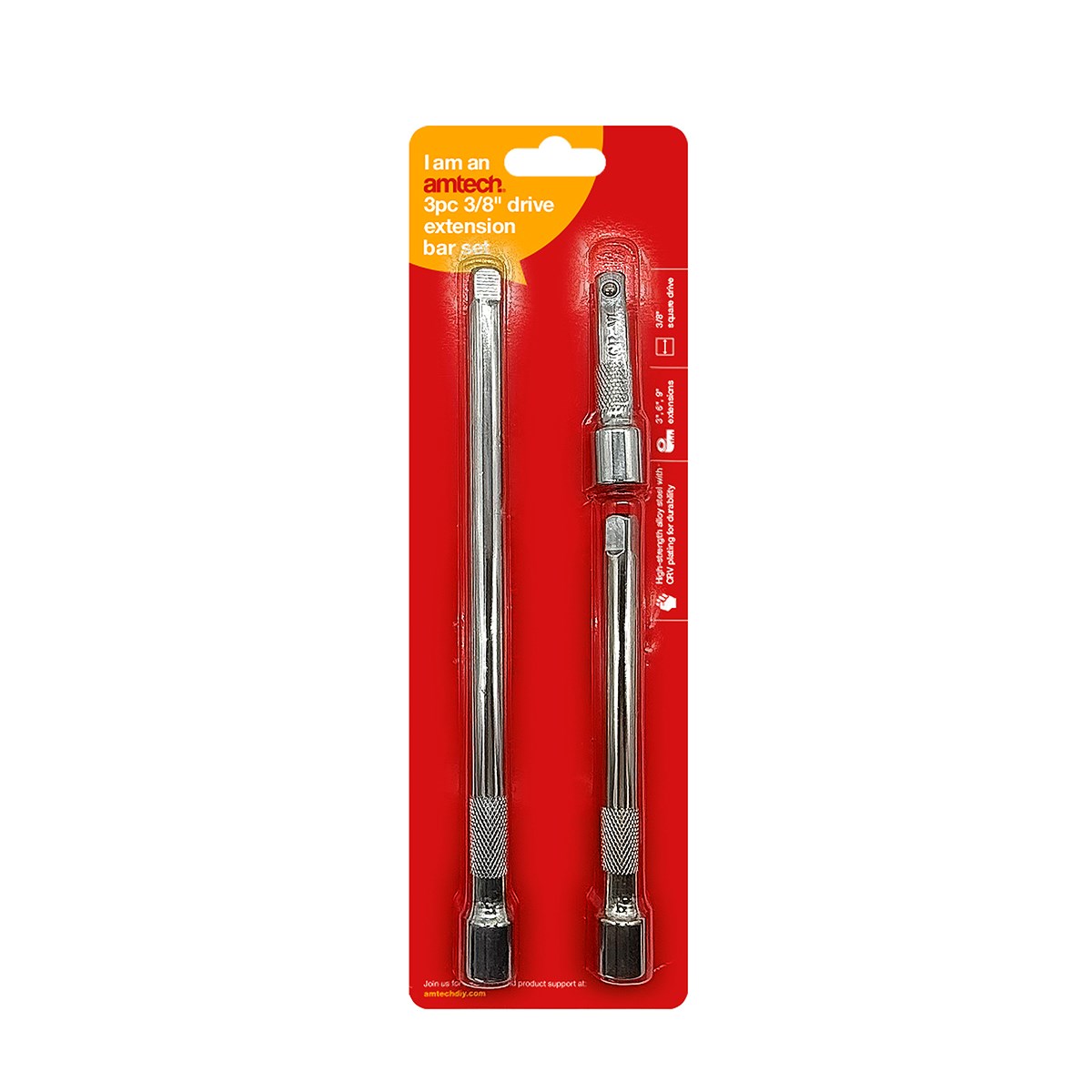 AMTECH 3PCS 3/8" DRIVE EXTENSION BAR SET. AMI3805 \\\KD35377