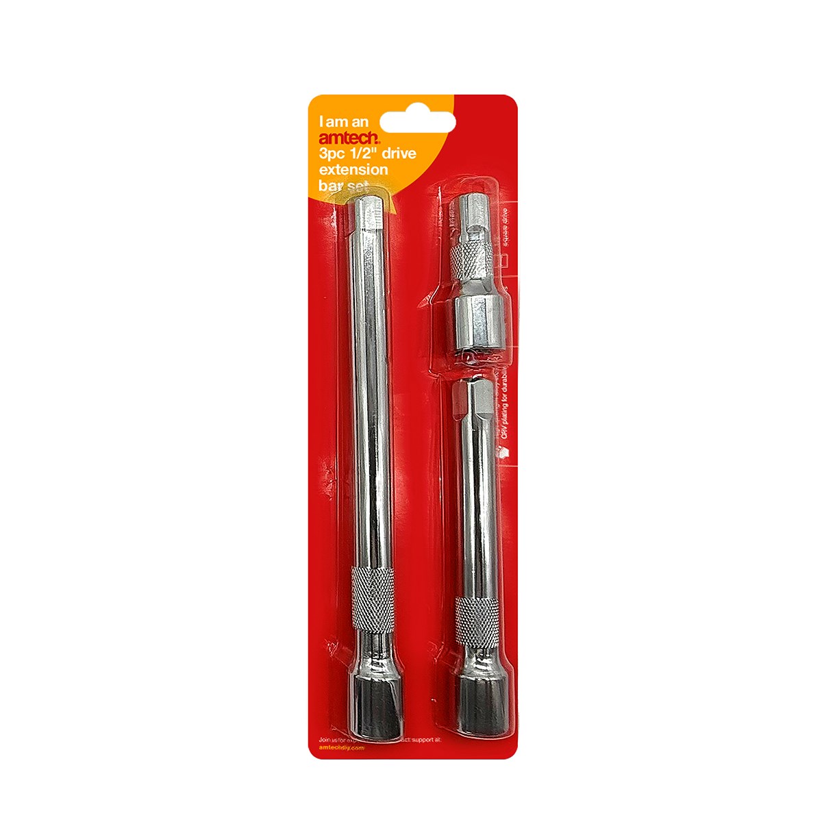 AMTECH 3PCS 1/2" DRIVE EXTENSION BAR SET. AMI3905 \\\KD35378