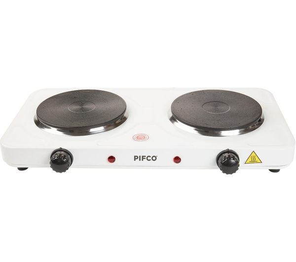PIFCO DOUBLE ELECTRIC HOT PLATE WHITE 2000W. 204776 \\\KD35379