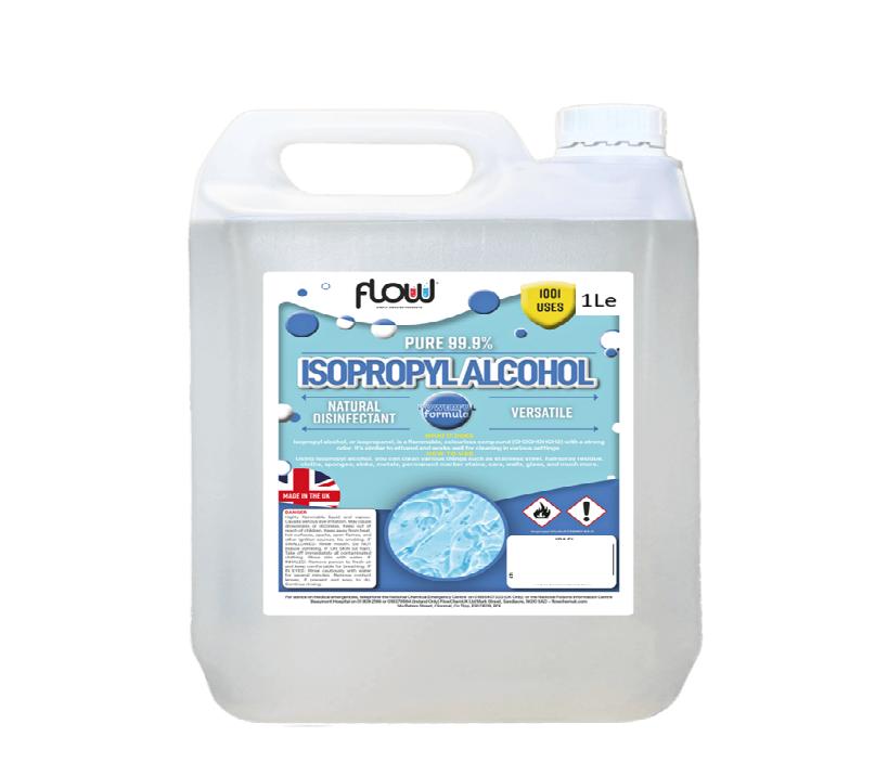 FLOW PURE 99.9% ISOPROPYL RUBBING ALCOHOL 1LTR. IPA1L \\\KD35404