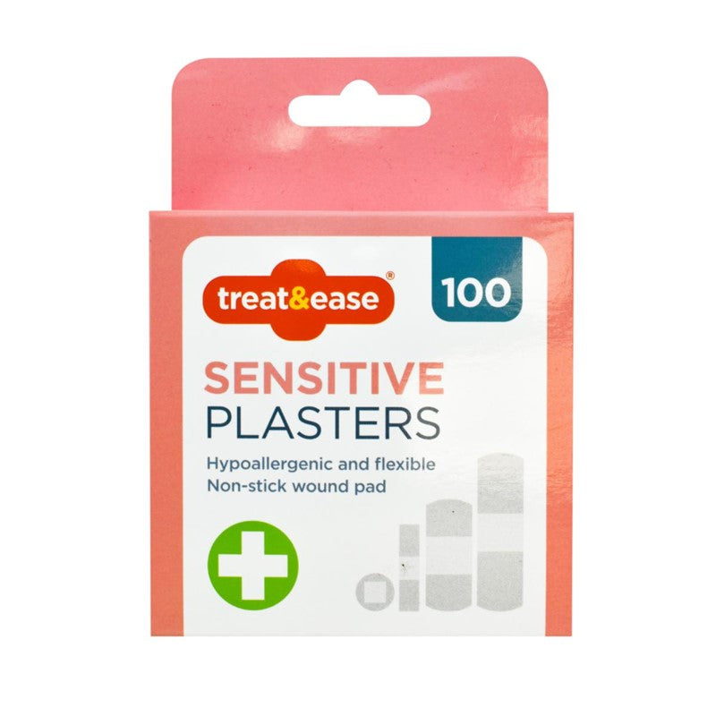 TREAT & EASE SENSITIVE HYPOALLERGENIC PLASTERS 100/PK. OL321436 \\\KD35448