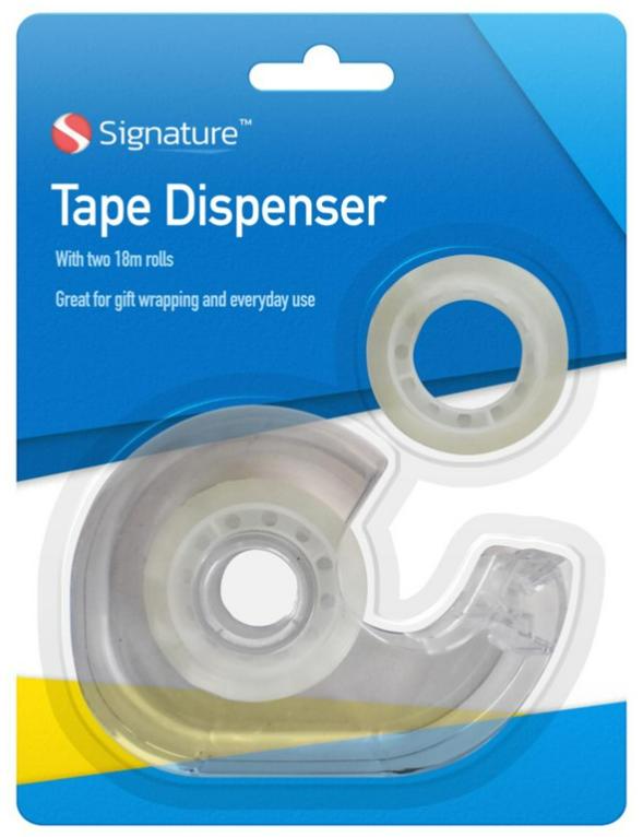 SIGNATURE TAPE DISPENSER WITH TWO 18M ROLLS. OL323145 \\\KD35453