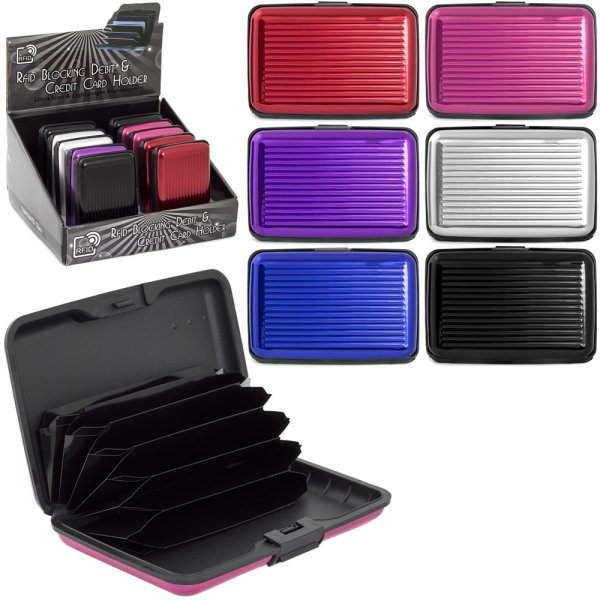 ASSORTED BRIGHT METAL CREDIT CARD HOLDER. LP28909 \\\KD35493