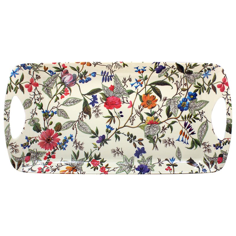 WILLIAM KILBURN FLOWER DESIGN MEDIUM TRAY 40 X 20CM. LP96283 \\\KD35503