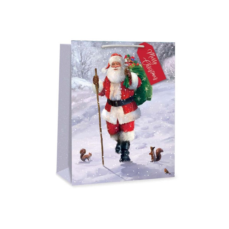 TALLON CHRISTMAS TRADITIONAL SANTA LARGE GIFT BAGS 34 X 26CM. TAX9276A \\\KD35534