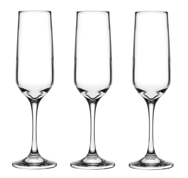 PASABAHCE IVORY CHAMPAGNE GLASS 225ML 3/PK. 440475 \\\KD35539