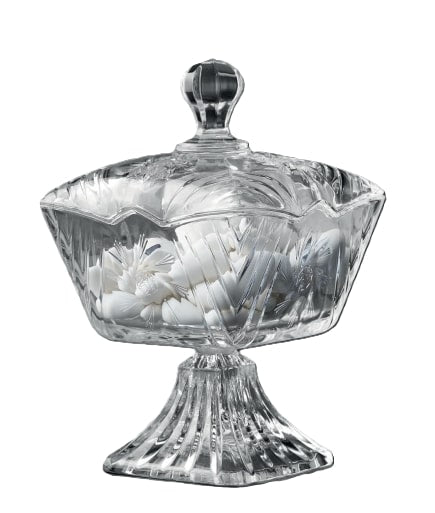 PASABAHCE CRYSTALLIAN STELLA FOOTED GLASS CANDY BOWL. 95467 \\\KD35547