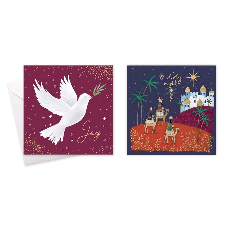 CHRISTMAS CARDS RELIGIOUS 10 PACK SQUARE BOXED. TAX9007A \\\KD35573