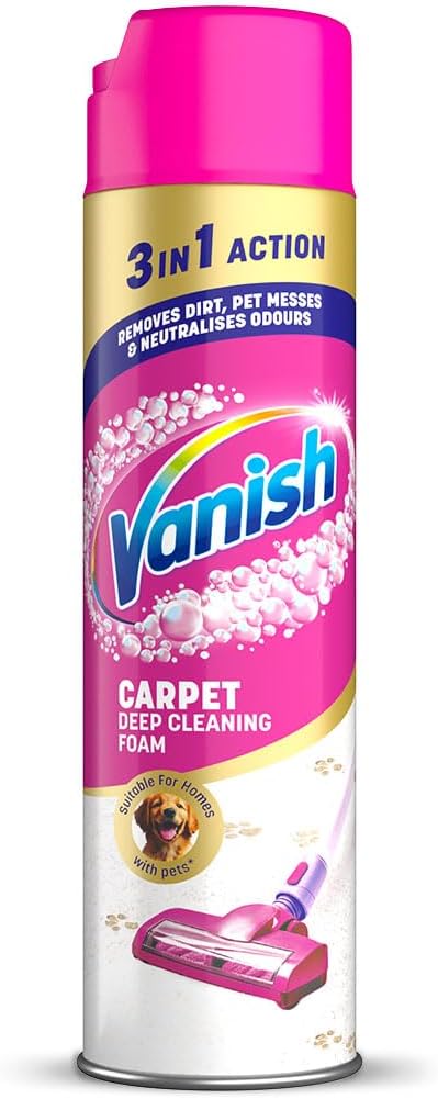 VANISH CARPET CLEANER STAIN REMOVER FOAM 3 IN 1 600ML. PTHOVAN071 \\\KD35584