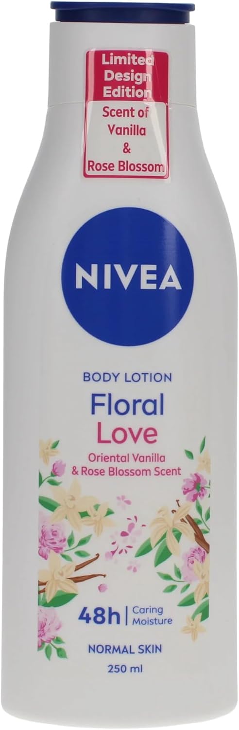 NIVEA 250ML BODY LOTION FLORAL LOVE VANILA AND ROSE SCENT. TONIV495 \\\KD35590